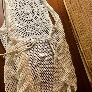 White Crochet Swim Cover-Up